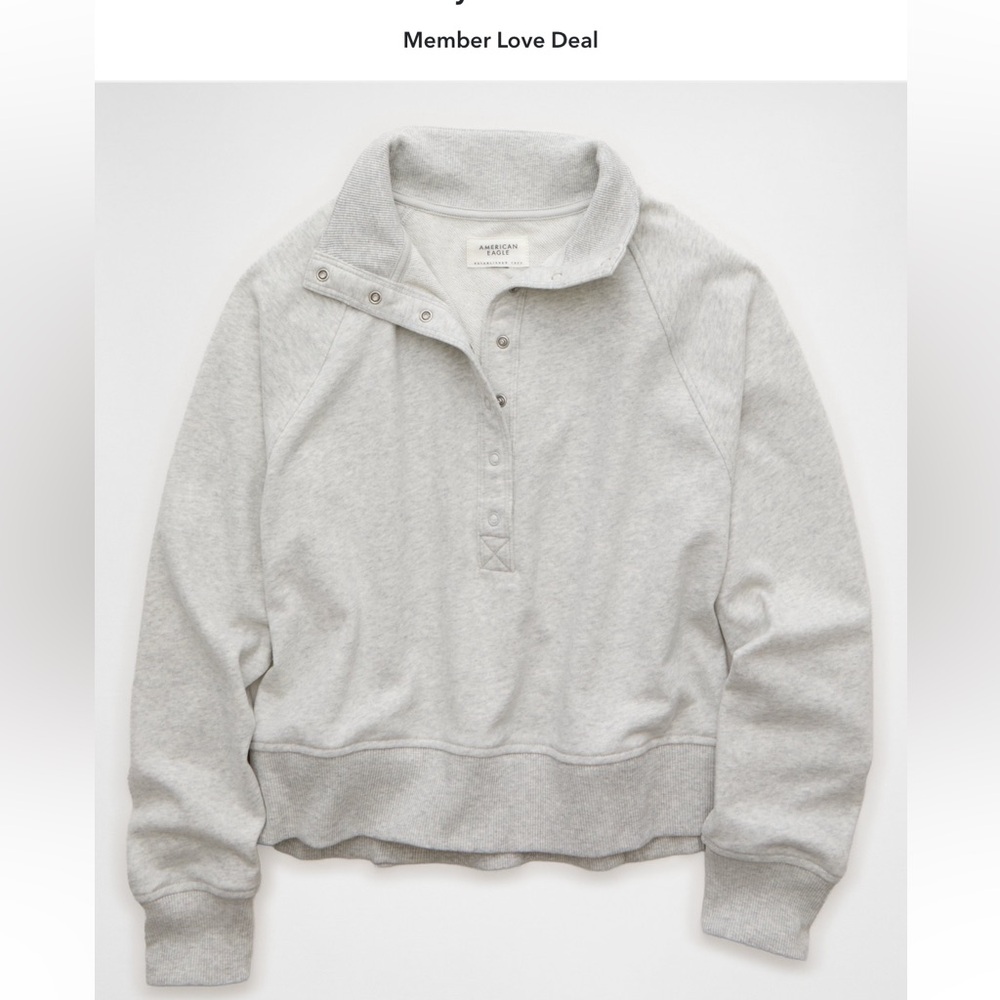 AE Big Hug Fleece Henley Sweatshirt